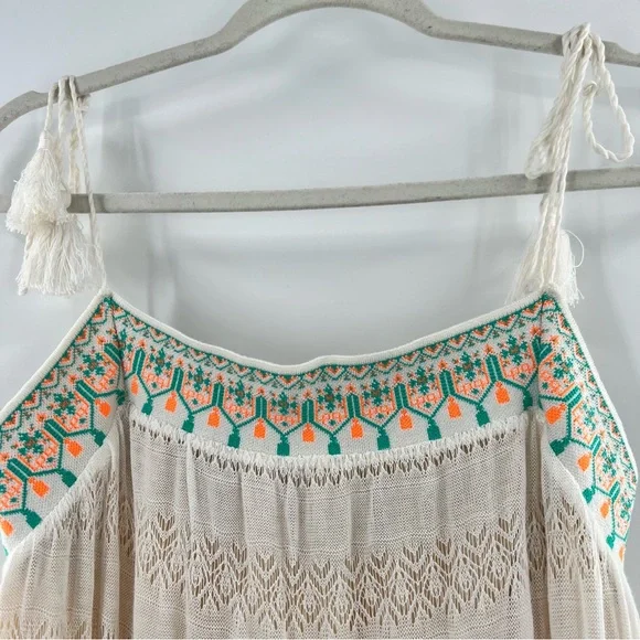 Anthropologie NWT Cecilia Prado Augusta Tasseled Maxi Dress size Large - Picture 5 of 10